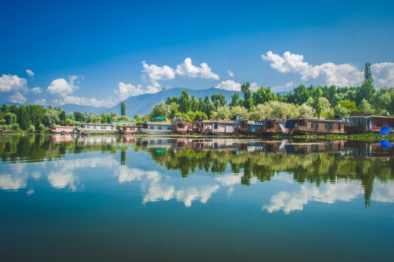 brown wooden houses near body of water under blue sky during daytime